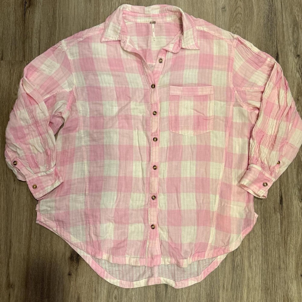 Free People oversized button up